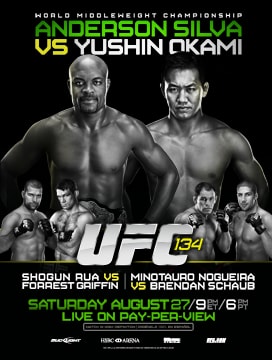 UFC 134: Silva vs. Okami poster
