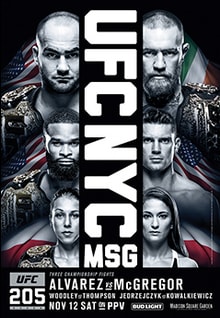 UFC 205: Alvarez vs. McGregor poster