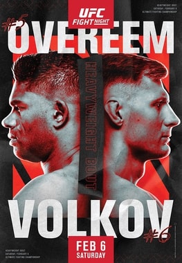 UFC Fight Night: Overeem vs. Volkov poster