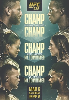 UFC 259: Blachowicz vs. Adesanya poster