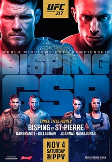 UFC 217: Bisping vs. St-Pierre poster