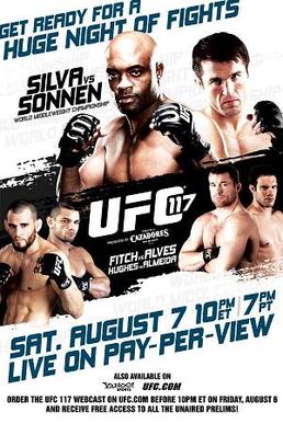 UFC 117: Silva vs. Sonnen poster