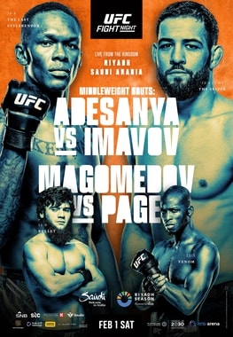 UFC Fight Night: Adesanya vs. Imavov poster