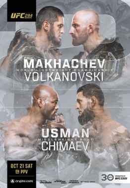 UFC 294: Makhachev vs. Volkanovski 2 poster