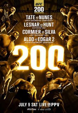 UFC 200: Tate vs. Nunes poster