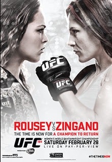 UFC 184: Rousey vs. Zingano poster